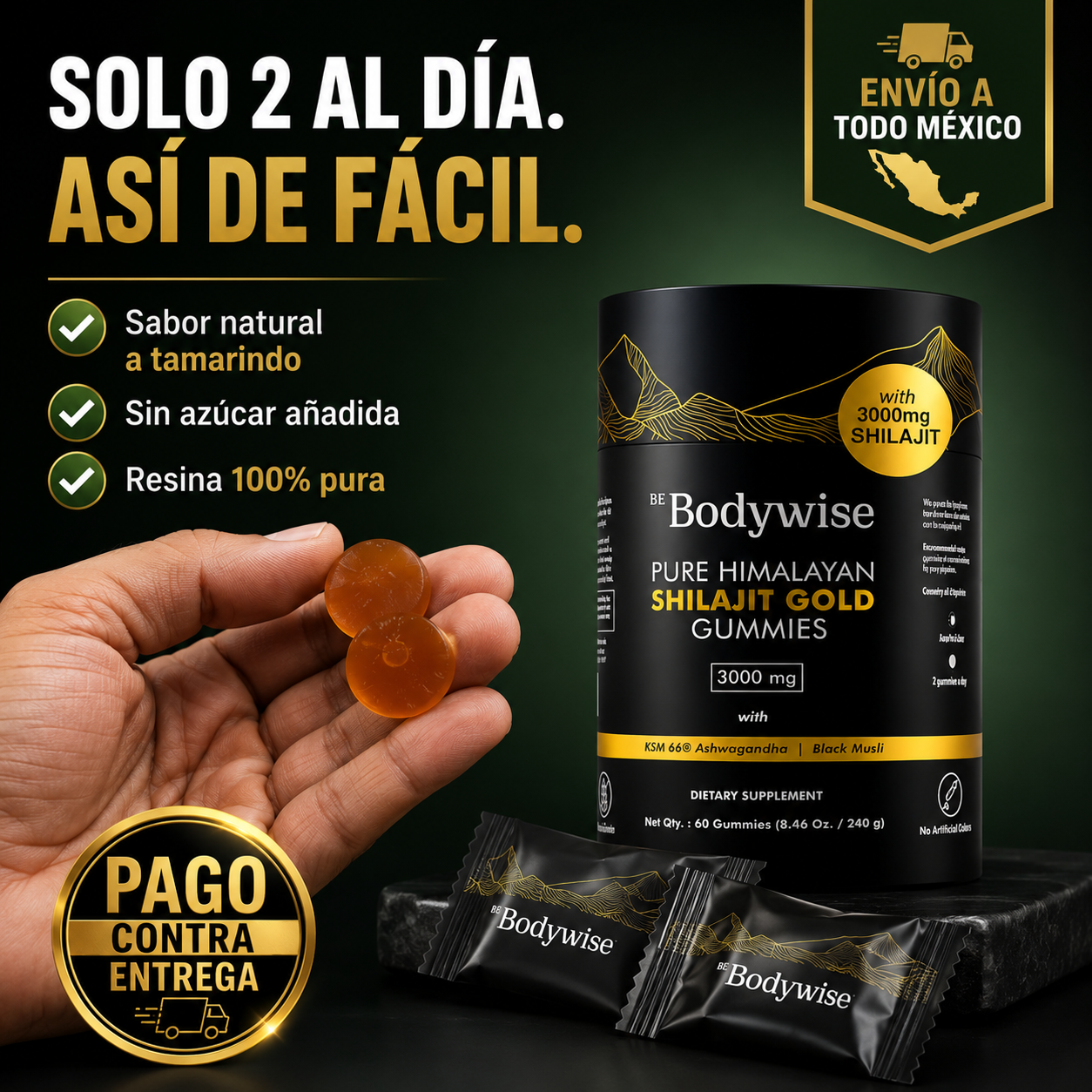 Shilajit Gold Gomitas | Energía Real Desde Adentro