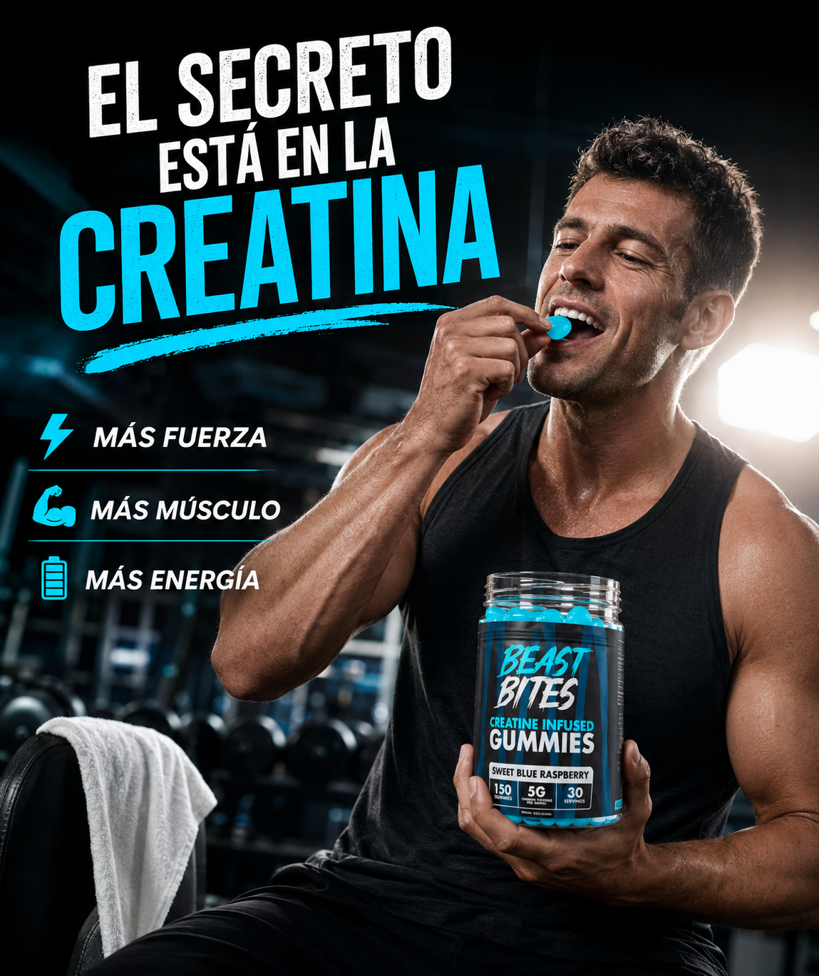 Beast Bites Gomitas de Creatina| Potencia Extrema para tus Entrenos