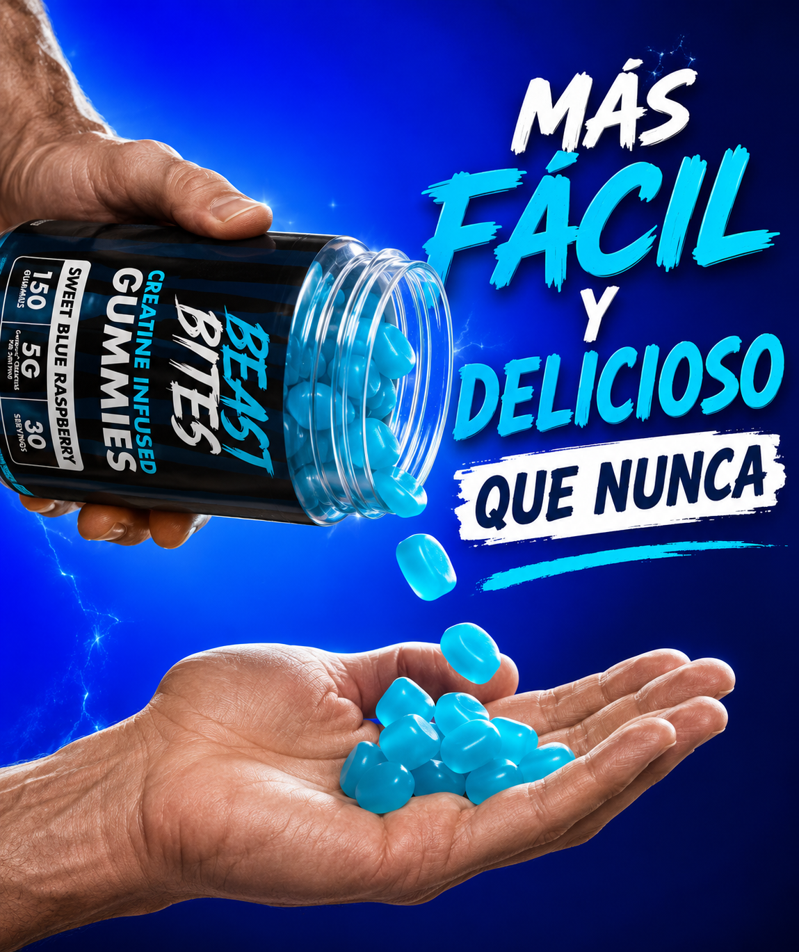 Beast Bites Gomitas de Creatina| Potencia Extrema para tus Entrenos