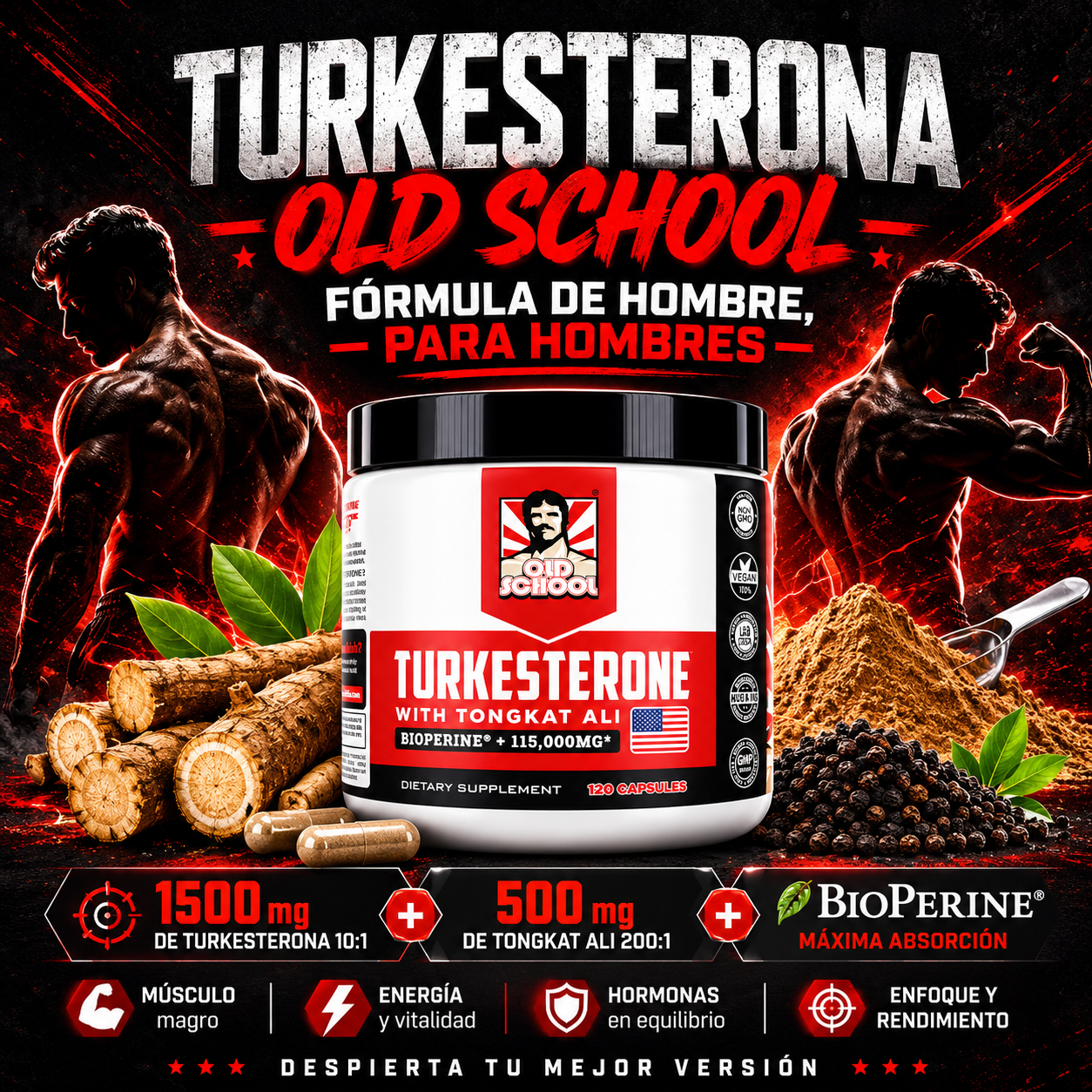 Turkesterona Old School | Fuerza, Energía Y Vitalidad