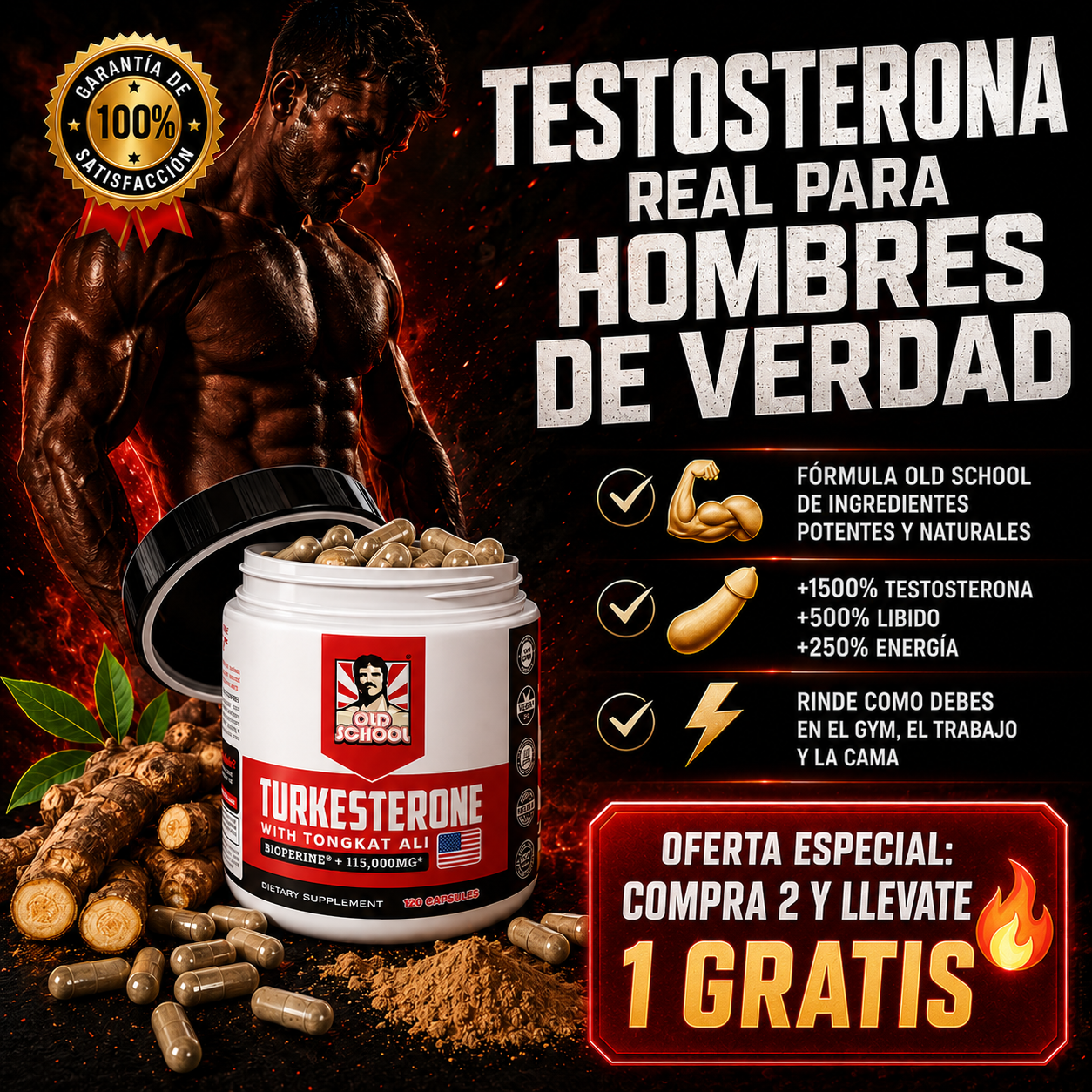 Turkesterona Old School | Fuerza, Energía Y Vitalidad