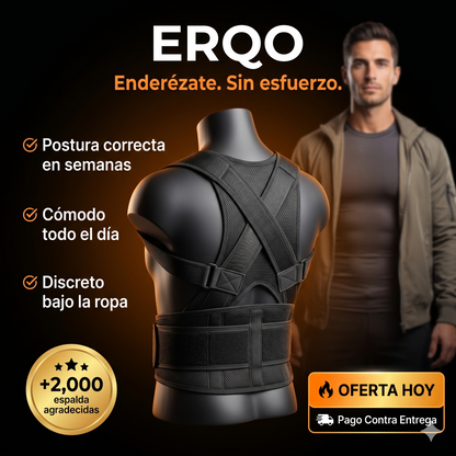 Erqo™ Corrector de Postura | Alivio de Espalda Desde el Primer Uso