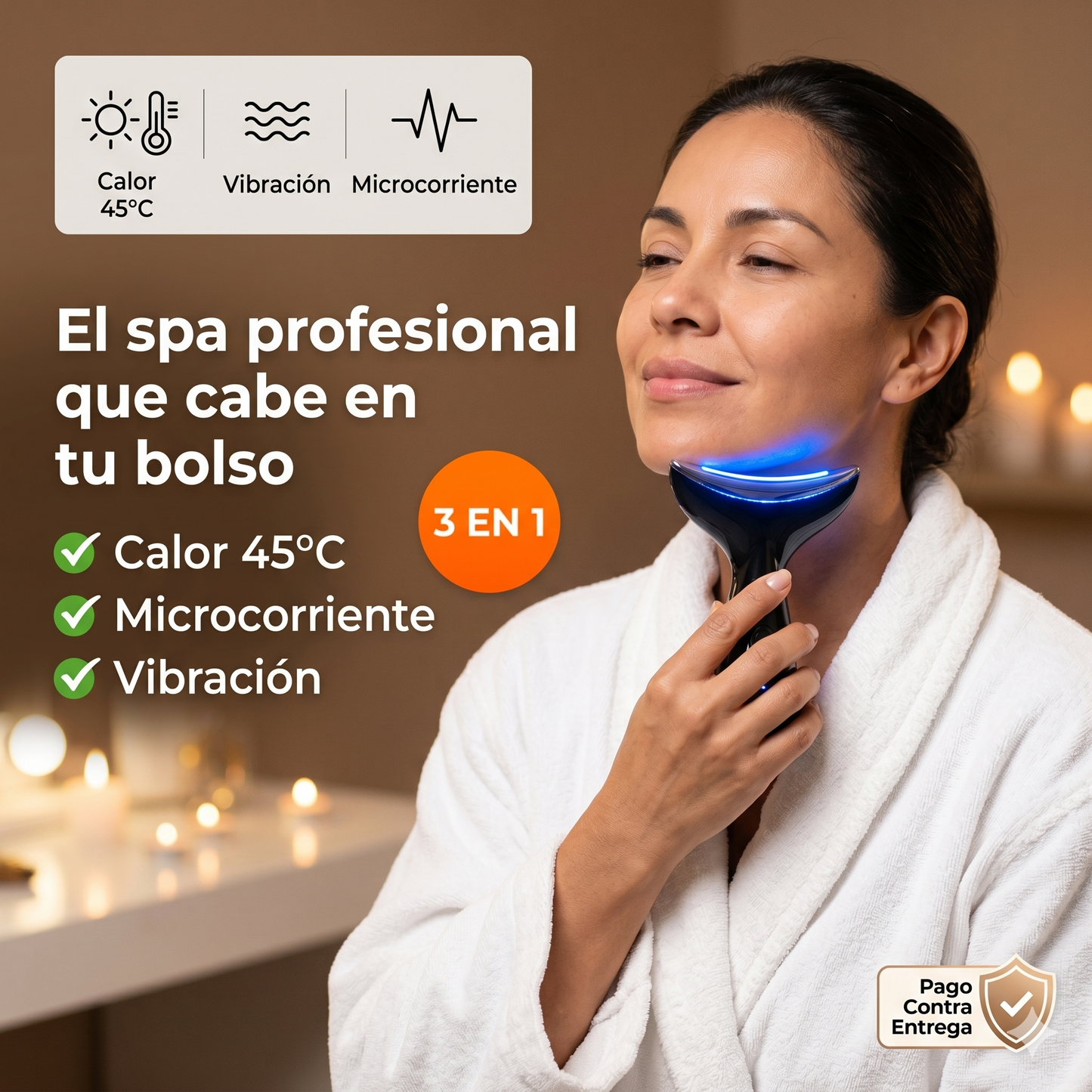 Velura™ Masajeador Facial Antiarrugas | Lifting Visible en 2 Semanas
