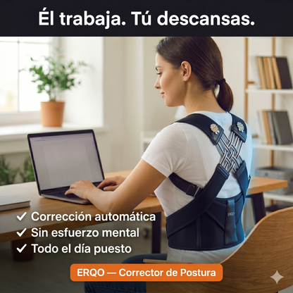 Erqo™ Corrector de Postura | Alivio de Espalda Desde el Primer Uso