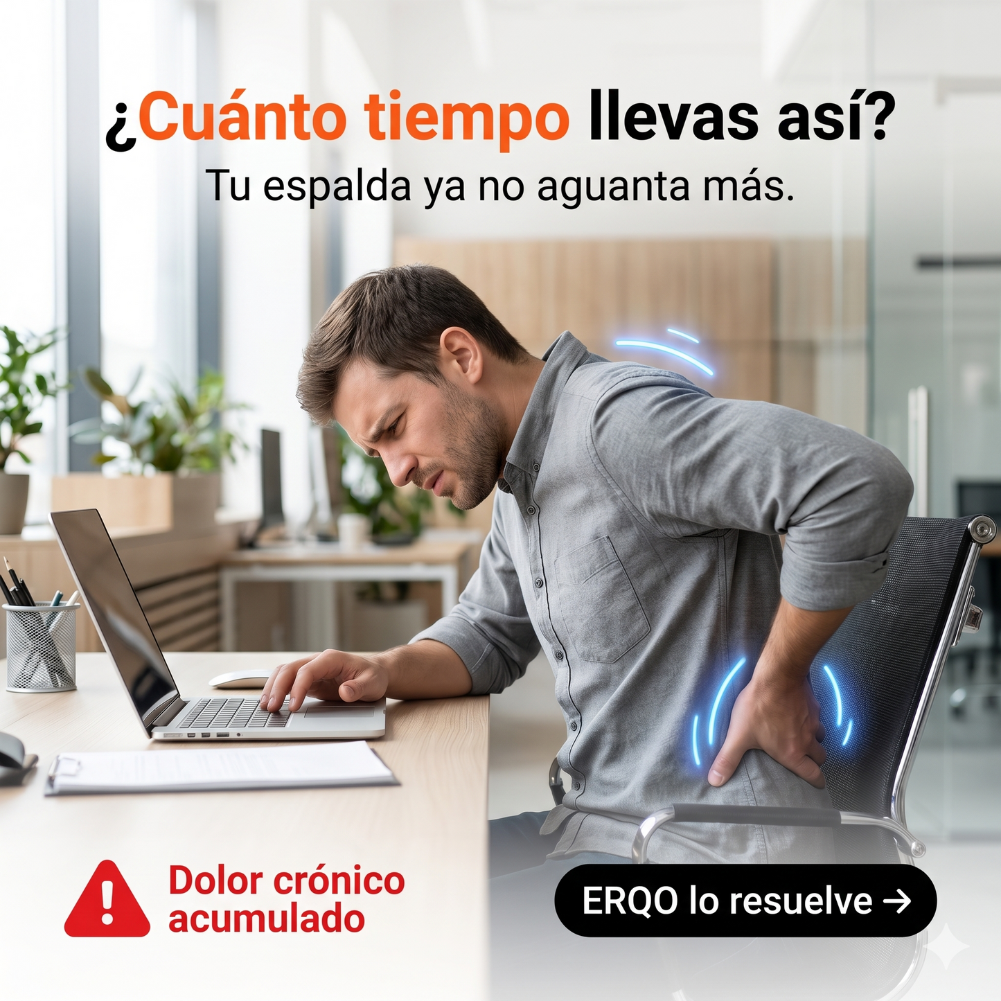 Erqo™ Corrector de Postura | Alivio de Espalda Desde el Primer Uso
